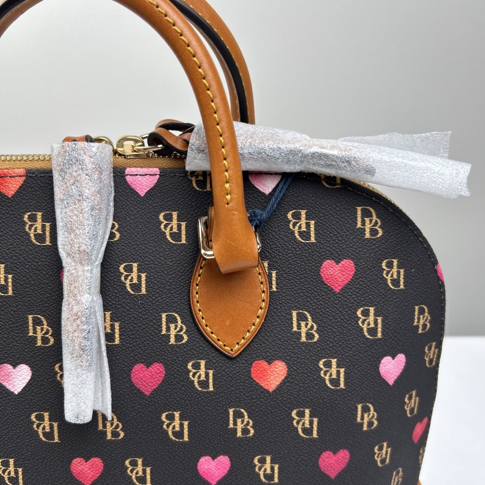 NWT Dooney & Bourke Hearts Signature Zip Zip Satchel Handbag Purse Bag BGRHT2343 - Picture 6 of 16